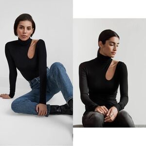 NWT Marcella NY Black Cut Out Allegra top